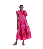 Giant pearl flower maxi dress
