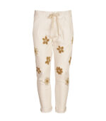 Embroidered flower pants