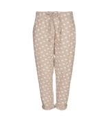 100% linen heart print pants