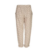 100% linen heart print pants