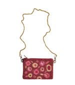 Embroidered floral beaded bag