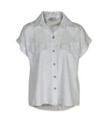 Oversized anglaise linen shirt