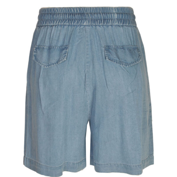 Wide leg denim shorts
