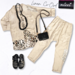 Sequin daisy raw-edge linen jacket