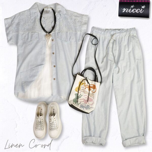 Oversized anglaise linen shirt