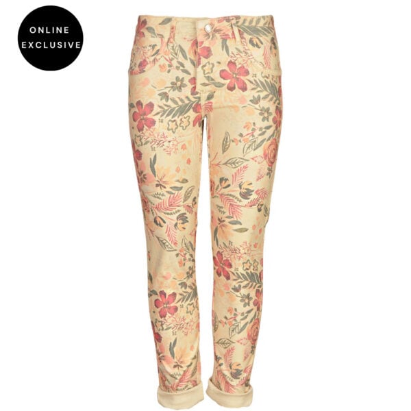 Tropical garden reversible pants