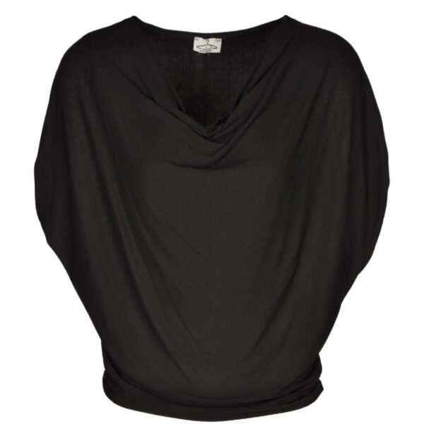 Cowl neck batwing top