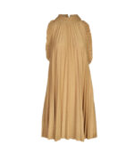 Frill detail pleated dress