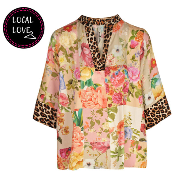 Nicci Cubango Mosaic boxy top