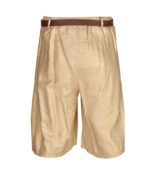 Shimmer belted wide leg shorts