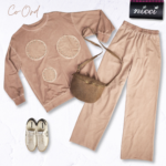 Diamante denim circle sweatshirt