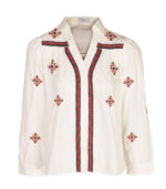 Embroidered braided shirt