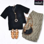 Holey midi skirt
