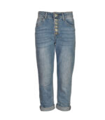 Heart stone button jeans