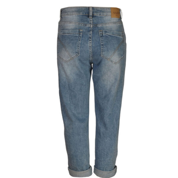 Heart stone button jeans