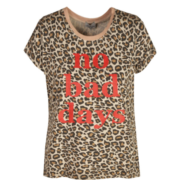 No bad days leopard print t-shirt