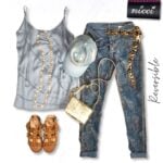 Diagonal layered silky top
