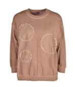 Diamante denim circle sweatshirt