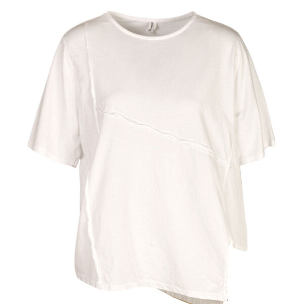 Raw-edge oversized t-shirt