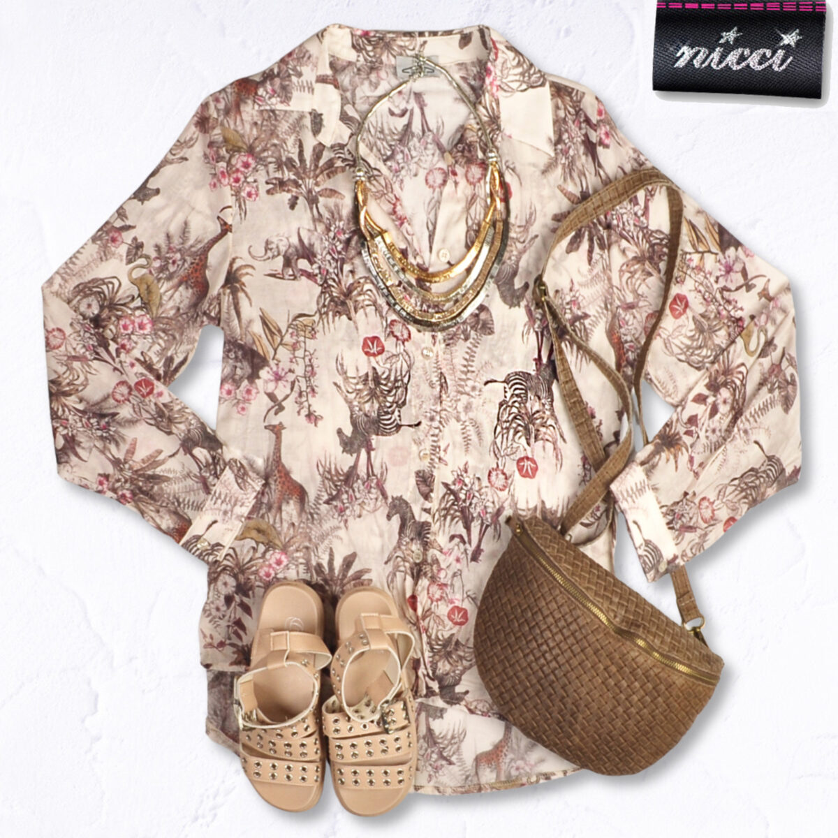 Animal print jungle shirt