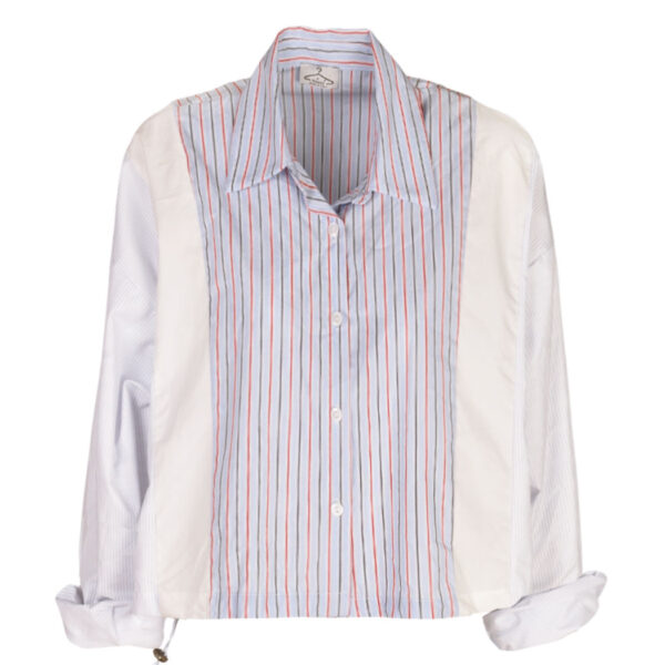 Striped drawstring top