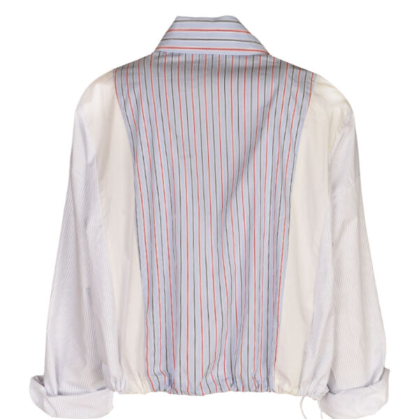 Striped drawstring top