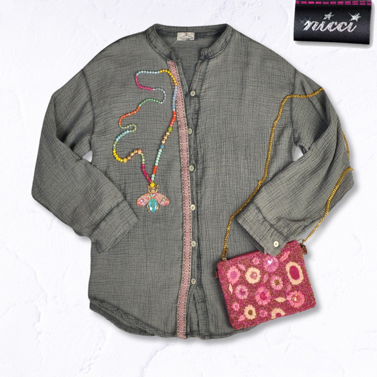 Braided detail shirt