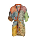 Embroidered flower sheer kimono