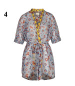 Embroidered flower sheer kimono