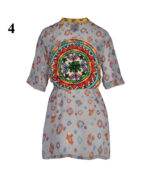Embroidered flower sheer kimono