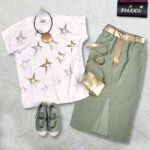 Foil star print boxy t-shirt