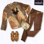 Animal print floral patch shirt