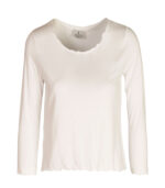 Frill edge long sleeve t-shirt