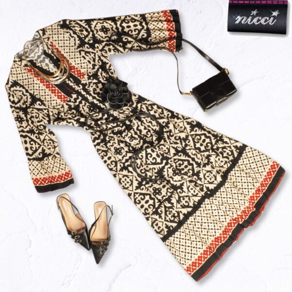 Ethnic border print dress