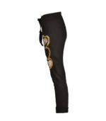 Sequin foil heart detail pants