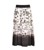 Toile print midi skirt