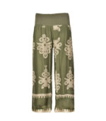 Floral print double layer silky pants