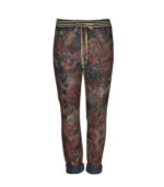 Flower print reversible joggers