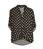 Double foil animal stripe heart dotted shirt