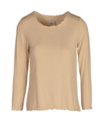 Frill edge long sleeve t-shirt