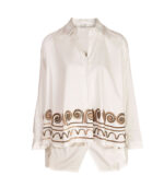 Embroidered cornelli border shirt