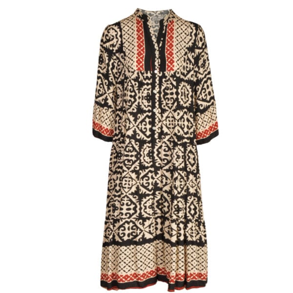Ethnic border print dress