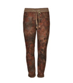 Flower print reversible joggers