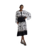 Toile print midi skirt