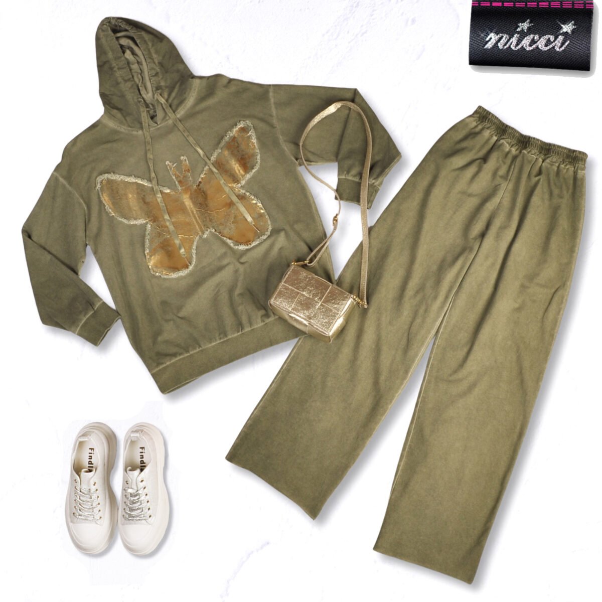 Wide leg washed track pants