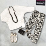 Circle detail batwing top
