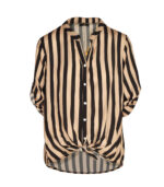 Embroidered eye striped shirt