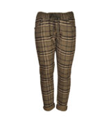 Check print pants