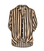 Foil dotted heart striped shirt