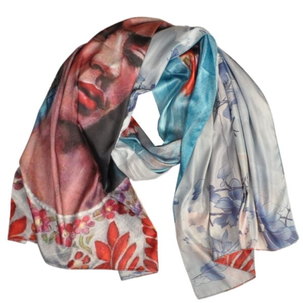 100% Silk Frida Kahlo scarf